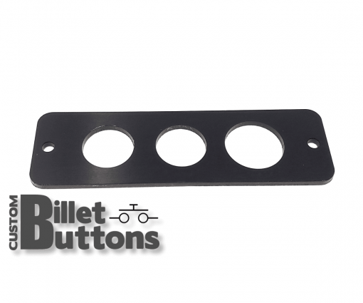 Black Anodized Mounting Panel for 22-25mm Billet Buttons