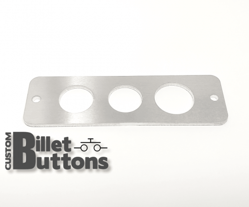 Brushed Aluminum Mounting Panel for 22-25mm Billet Buttons