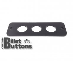 Black Anodized Mounting Panel for 19mm Billet Buttons