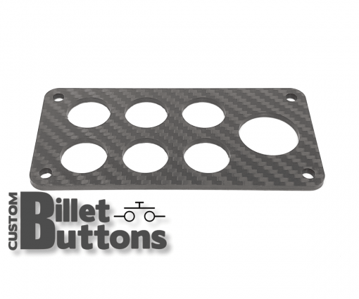 Carbon Fiber Mounting Panel for 19-25mm Billet Buttons