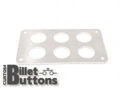 Brushed Aluminum Mounting Panel for 22mm Billet Buttons