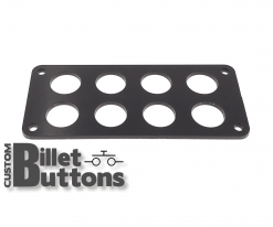 Black Anodized Mounting Panel for 19mm Billet Buttons