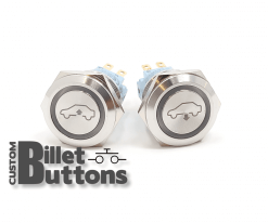 AIR RIDE SUSPENSION UP DOWN 19mm Custom Billet Buttons