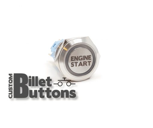 ENGINE START 19mm Custom Billet Buttons