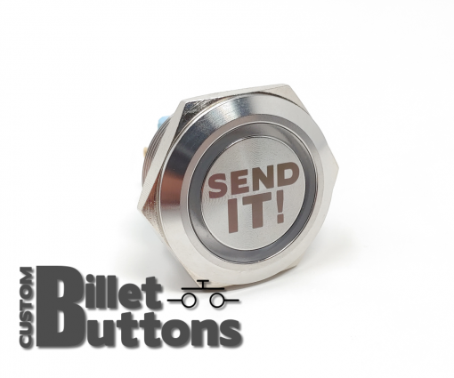 SEND IT 30mm Laser Etched Billet Buttons