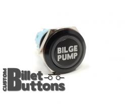 BILGE PUMP 19mm Laser Etched Billet Buttons