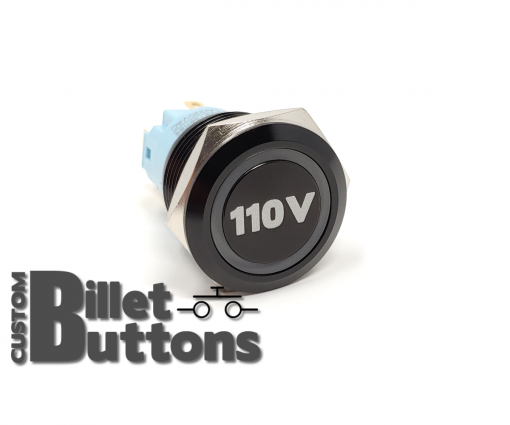 110V 19mm Laser Etched Billet Buttons