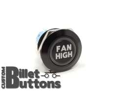 FAN HIGH 22mm Laser Etched Billet Buttons