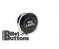 FOG LIGTHS 22mm Laser Etched Custom Billet Buttons