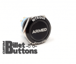 NITROUS SYSTEM ARMED 25mm Custom Billet Buttons